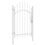 Vidaxl portail de jardin acier 1 x 2 45 m blanc