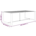 vidaXL Table à dîner d'extérieur Anthracite 120x60x66 cm Aluminium