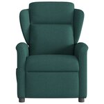 vidaXL Fauteuil inclinable électrique Vert foncé Tissu