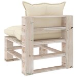 Vidaxl salon de jardin palette 5 pièces avec coussins bois de pin