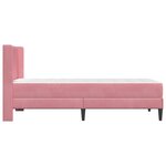 vidaXL Cadre de lit avec matelas Rose 80 x 200 cm Velours