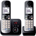 Panasonic KX-TG6822 Duo Téléphones Sans fil Répondeur Noir Gris
