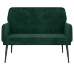 vidaXL Banc Vert foncé 108x79x79 cm Velours