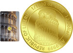 Monnaie LEANING TOWER OF PISA 1/1000 Oz Or 12$ Liberia 2026 (PRÉCOMMANDE)