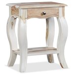 vidaXL Table de chevet Bois massif de Sesham 40 x 30 x 50 cm