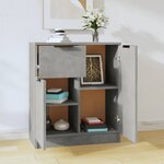 vidaXL Buffet Gris béton 60x30x70 cm Bois d'ingénierie