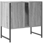 vidaXL Armoire lavabo de salle de bain sonoma gris 60x33x60 cm