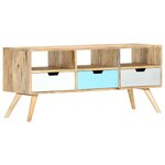 vidaXL Meuble TV 110x35x48 cm Bois de manguier massif