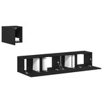 vidaXL Ensemble meuble TV 3 Pièces Chêne noir 80 x 30 x 30 cm
