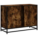 vidaXL Armoire lavabo de salle de bain chêne fumé bois d'ingénierie