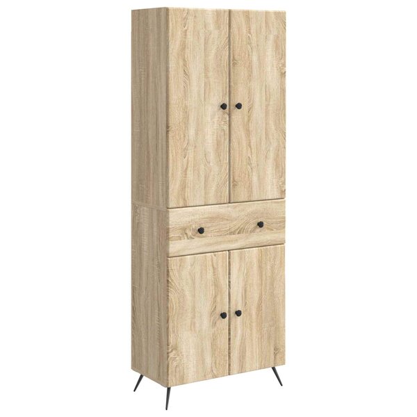 vidaXL 2 Pièces Chêne Sonoma