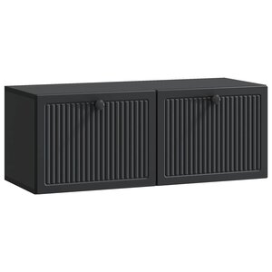 vidaXL Meuble TV mural Noir 78 5 x 31 x 30 cm Bois d'ingénierie