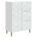 vidaXL Buffet Blanc 66 x 34 5 x 90 cm Bois d'ingénierie