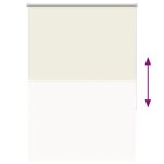 vidaXL Store enrouleur occultant blanc cassé 90x130cm largeur du tissu