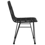 vidaXL Chaises de jardin 2 Pièces Noir 48x62x84 cm Résine tressée