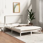 vidaXL Cadre de lit sans matelas blanc 120x200 cm bois de pin massif