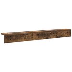 vidaXL Porte-manteau mural Chêne fumé 100 x 10.5 x 10.5 cm