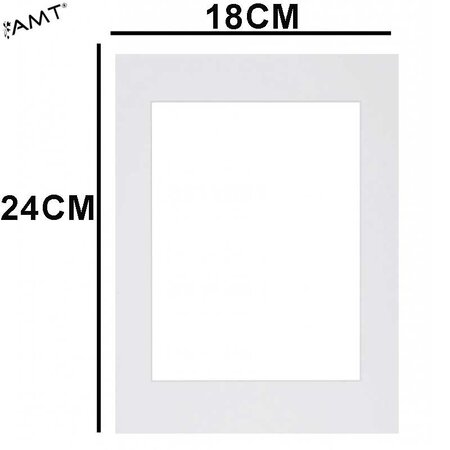 Passe partout 18x24cm blanc (10x15cm) pp18blc amt