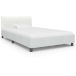 vidaXL Cadre de lit sans matelas blanc similicuir 90x200 cm