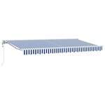 vidaXL Cadre d'auvent Bleu et Blanc 350 x 200 cm
