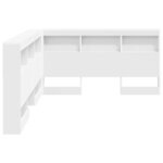 vidaXL Tête de lit de rangement Blanc 140 cm Bois d'ingénierie