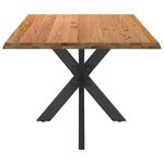 vidaXL Table à manger marron clair bois de chêne massif rectangulaire
