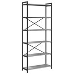 vidaXL Bibliothèque Sonoma gris 80 x 30 x 188 cm Bois d'ingénierie