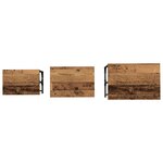 vidaXL Table basse gigogne 3 Pièces Bois ancien 50.5 x 35 x 53 cm