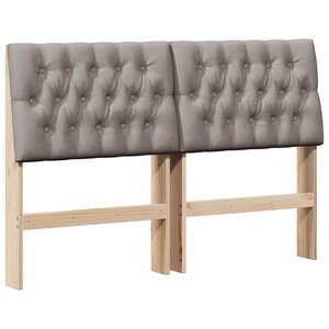 vidaXL Tête de lit capitonnée Taupe 140 cm Pin massif