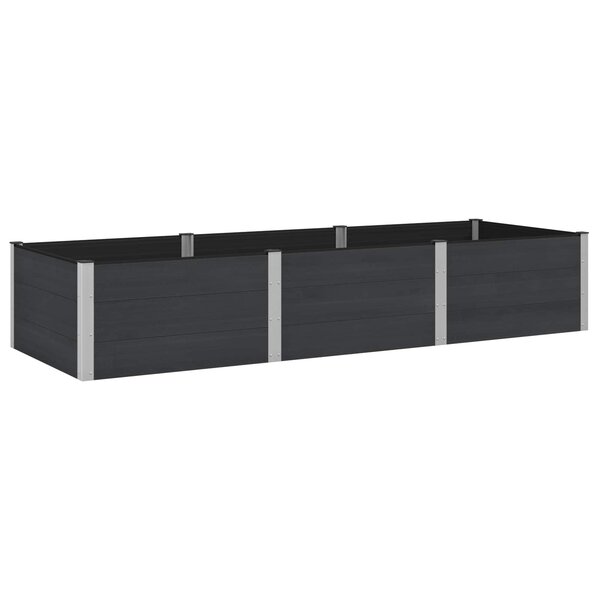 vidaXL Jardinière surélevée Noir 300 x 100 x 54 cm