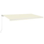 vidaXL Auvent manuel rétractable 600x350 cm Crème