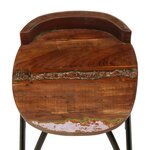 vidaXL Tabourets de bar lot de 2 bois de récupération massif