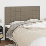 vidaXL Têtes de lit 4 Pièces Taupe 100x5x78/88 cm Tissu