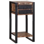 vidaXL Table d'appoint Multicolore 40x40x80 cm en bois récupéré