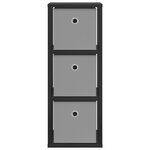vidaXL Buffet avec tiroir Chêne noir 25 5 x 22 x 69 5 cm