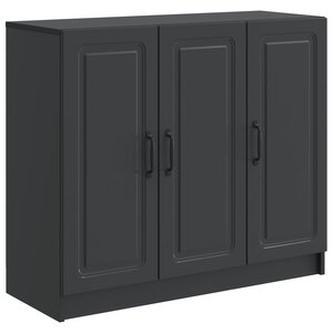 vidaXL Buffet Noir 89 x 34 5 x 77 cm Bois d'ingénierie