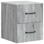 vidaXL Cabinet de chevet mural Sonoma gris 34 5 x 33 x 40 cm