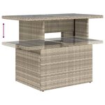 vidaXL Salon de jardin 6 Pièces avec coussins gris clair résine tressée