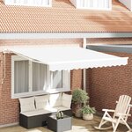 vidaXL Auvent Rétractable Blanc 350 x 250 cm tissu