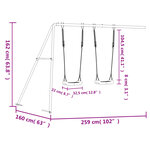 Vidaxl toboggan/balançoires pour maisonnette de jeu bleu polypropylène
