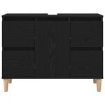 vidaXL Meuble de Lavabo de Salle de Bain Chêne noir 80 x 33 x 60 cm