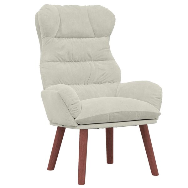 vidaXL fauteuil Crème 69 x 74 x 93 cm Velours