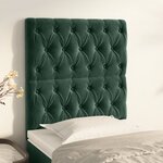 vidaXL Têtes de lit 2 Pièces Vert foncé 80x7x78/88 cm Velours