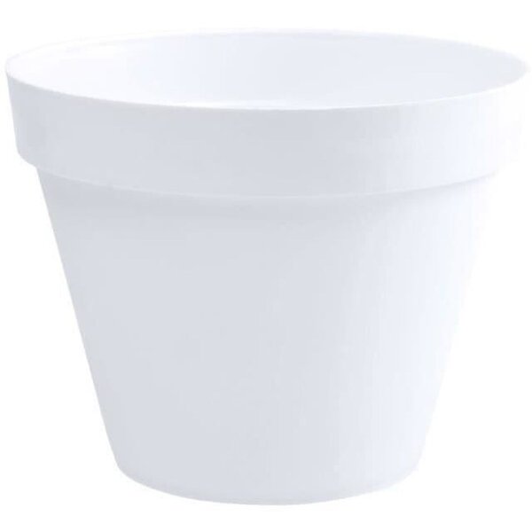 Pot de fleur rond Ø 40 x 32 cm - 23 L - Blanc
