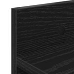 vidaXL Porte-manteau mural avec étagère Montage mural Chêne noir 100 x 10.5 x 18 cm