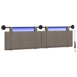 vidaXL Tête de lit suspendue Gris PU antique