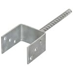 vidaXL Piquets de clôture 6 Pièces Argenté 9x6x30 cm Acier galvanisé