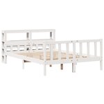 vidaXL Cadre de lit sans matelas blanc 160x200 cm bois de pin massif