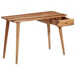 vidaXL Table à écrire Bois d'acacia massif 110 x 50 x 76 cm