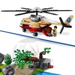 Lego 60302 city wildlife l'opération de sauvetage des animaux sauvages  jouet voiture vétérinaire  jeu d'hélicoptere